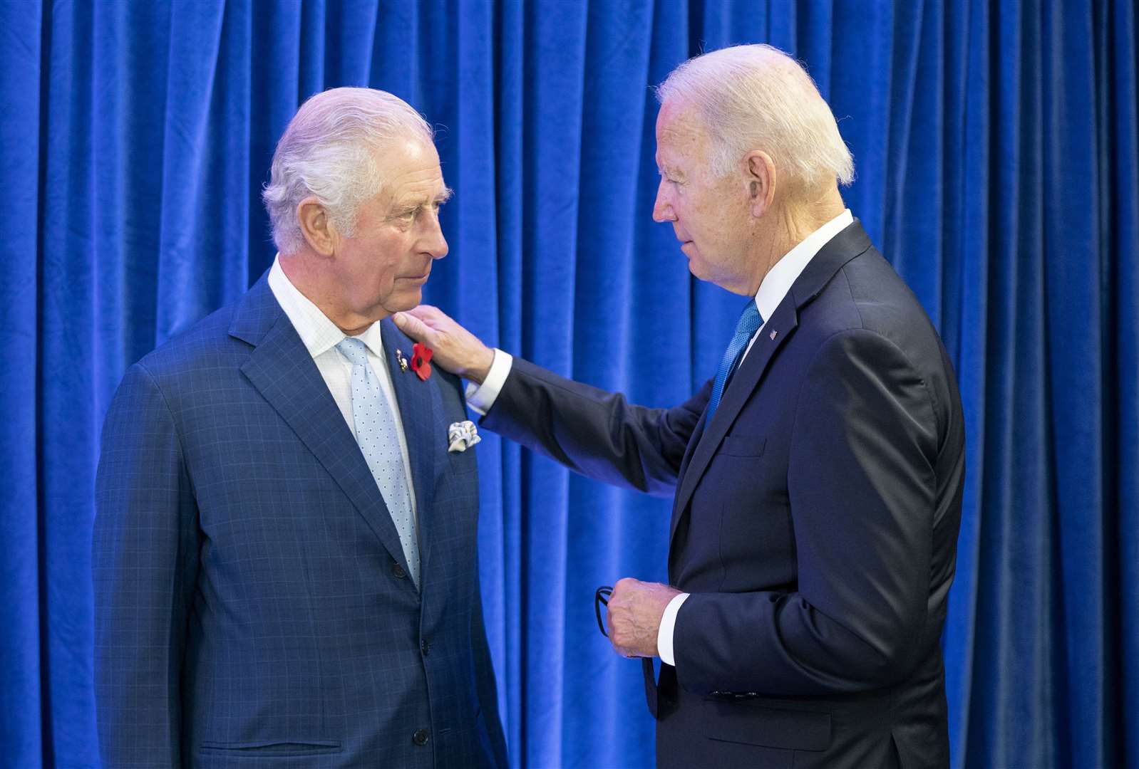 The Prince of Wales with the President of the United States Joe Biden ahead of their bilateral meeting during the Cop26 summit (Jane Barlow/PA)