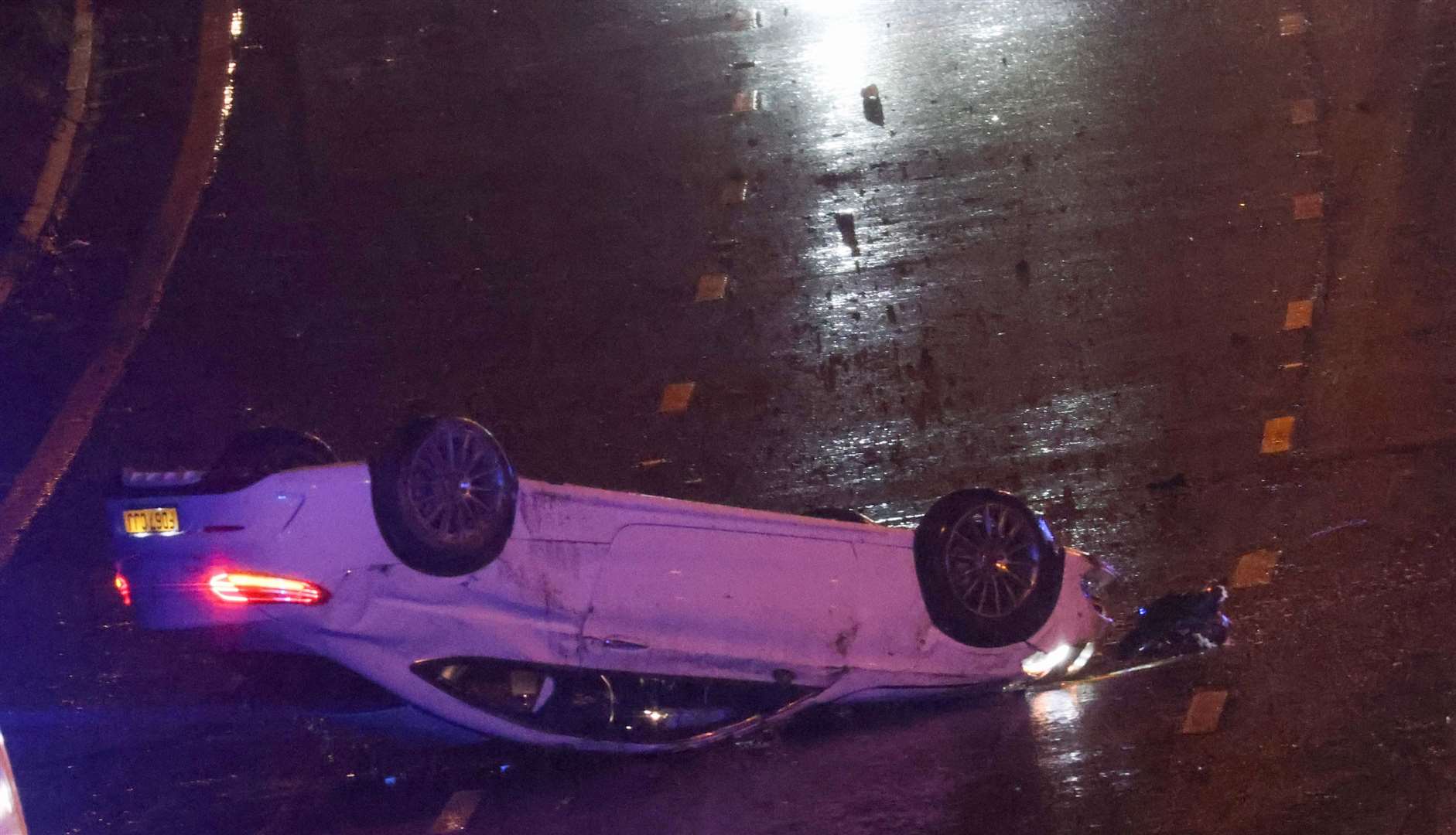 Part of the motorway was shut for around three hours. Picture: UKNIP