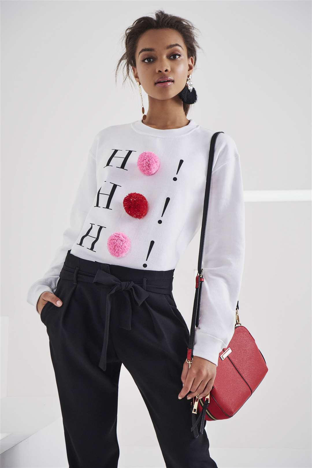 White Ho Ho Ho Christmas Sweatshirt, £28 at River Island