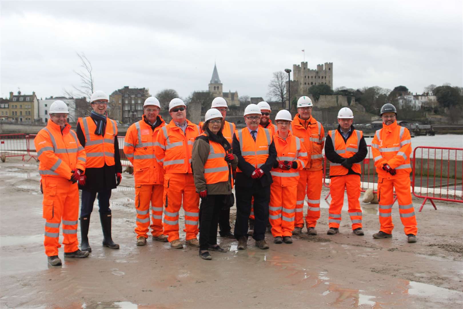 Cllr Jane Chitty and Cllr Alan Jarrett at the Strood Waterfront site (7629604)