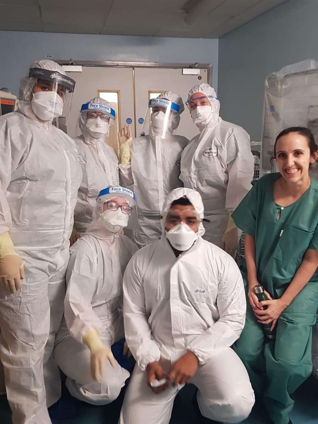 As NHS staff voiced concerns over delays in providing them with adequate PPE, these workers at Darent Valley Hospital were pleased with this equipment donated by a nearby resident.
