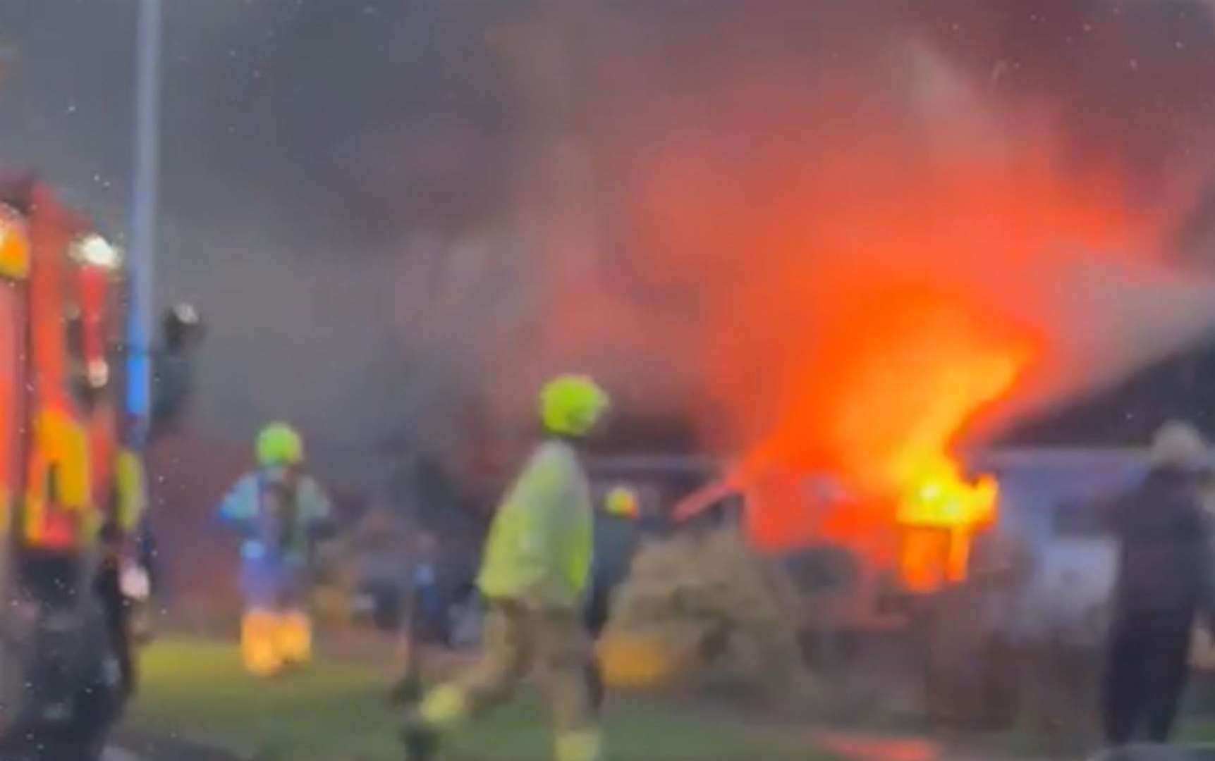 Fire crews pictured at the scene of the blaze in The Warren, Whitstable