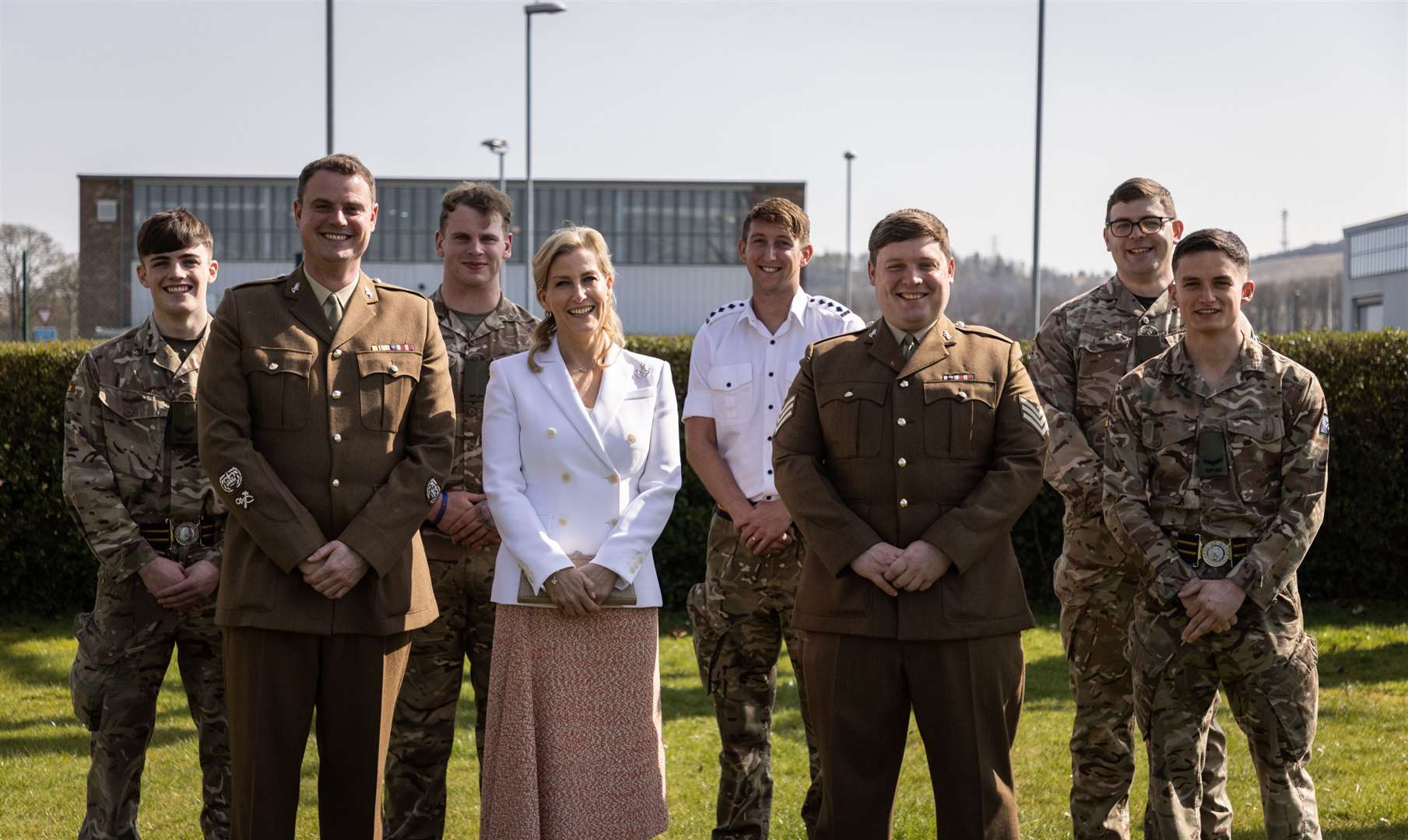 The countess meeting members of the Royal Electrical and Mechanical Engineers last week (Buckingham Palace/PA)