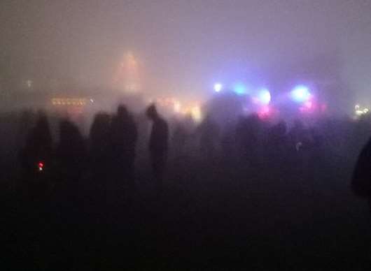 A thick blanket of fog seen over the Hop Farm. Picture: Michael Brady