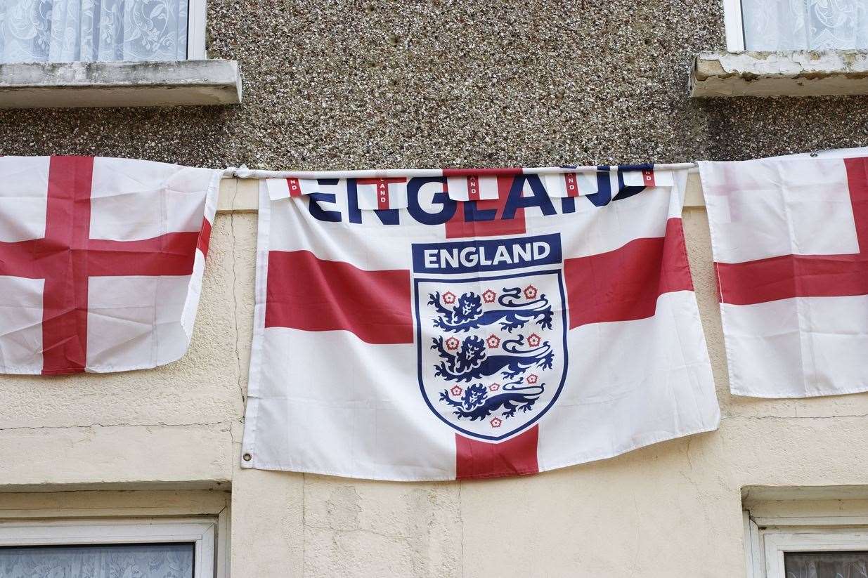 Are we more comfortable displaying an England flag than one belonging to a political party? Image: iStock.