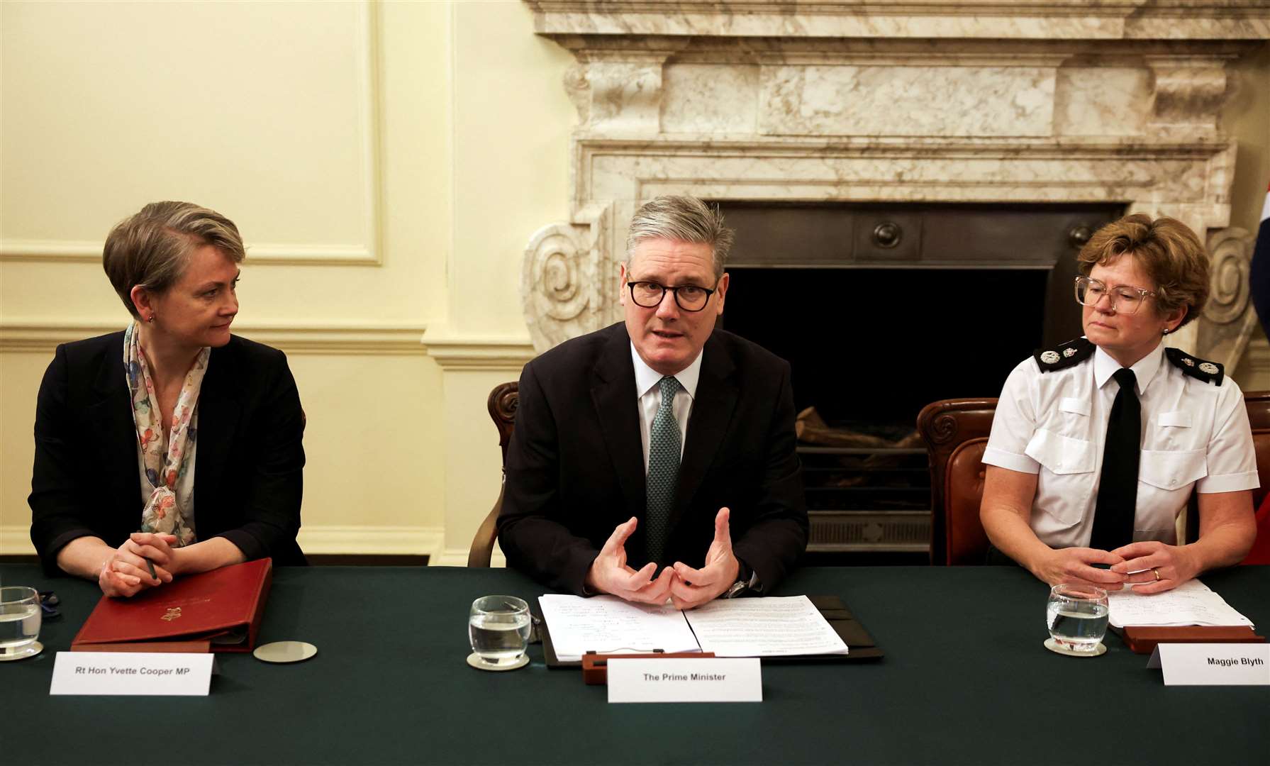 Prime Minister Sir Keir Starmer hosts a summit at 10 Downing Street (Mina Kim/PA)