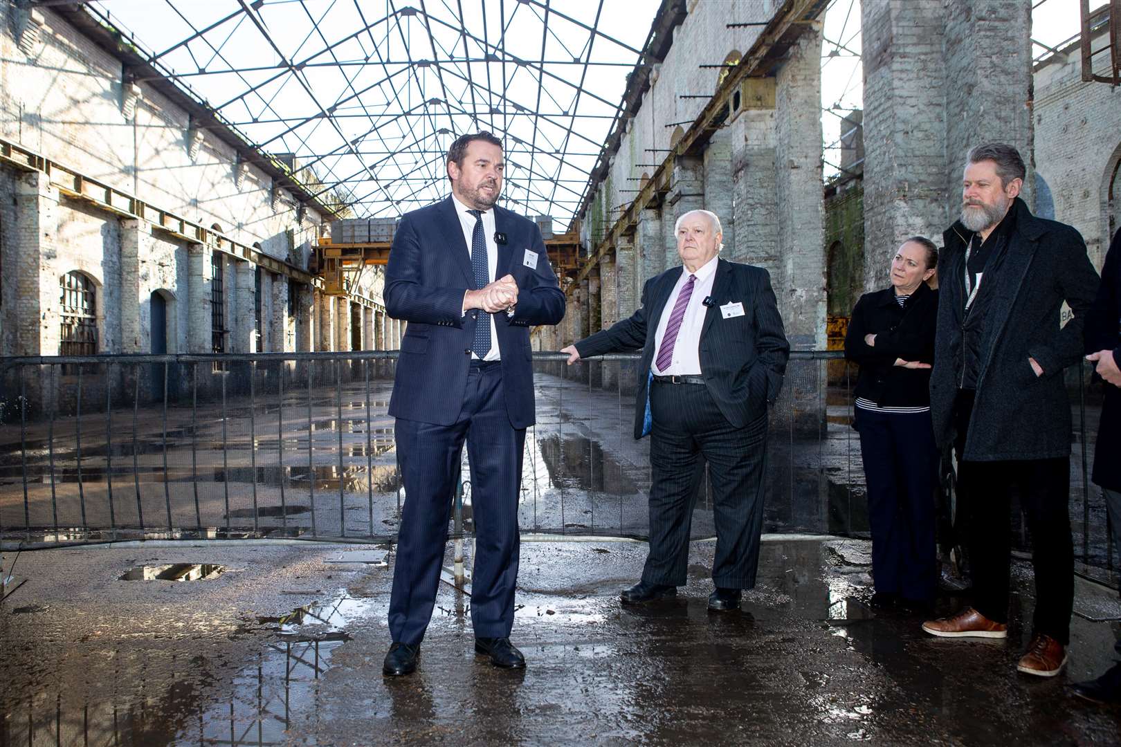 Mark Quinn spoke at a site visit last week. Picture: Matt Bristow