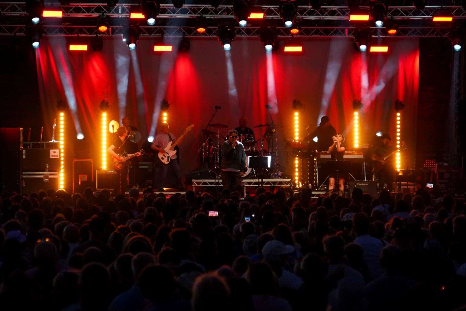 The crowd almost filled the historic grounds of Rochester Castle. Picture: Pete Willson