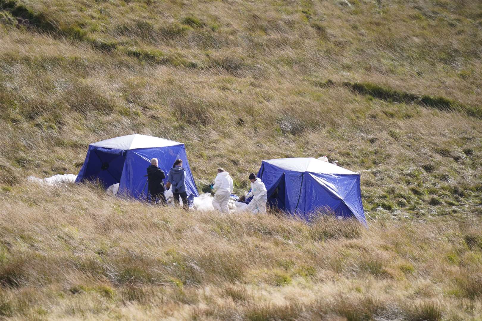 Greater Manchester Police continue a search on Saddleworth Moor (Danny Lawson/PA)