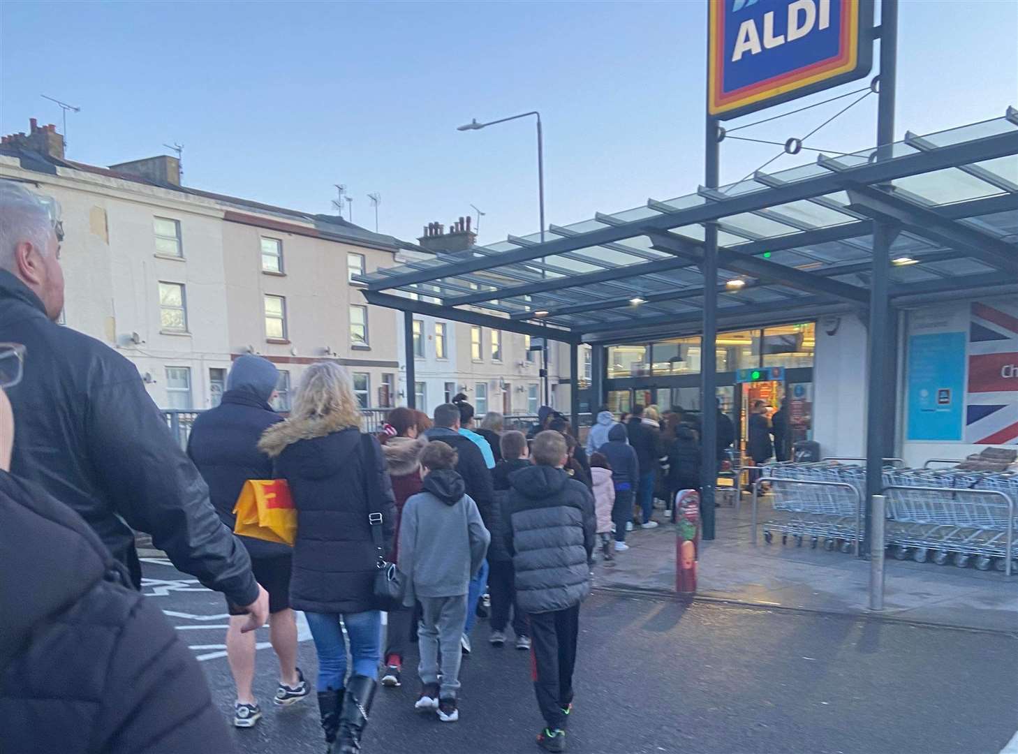 Customers piled into Aldi when it announced plans to start selling Prime. Picture: Ellie-Louise Dadswell.