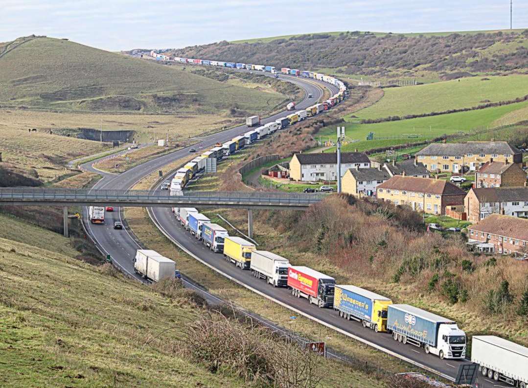 Scene of A20 towards Dover when TAP comes into place. Archive image. Picture: Rob Riddle