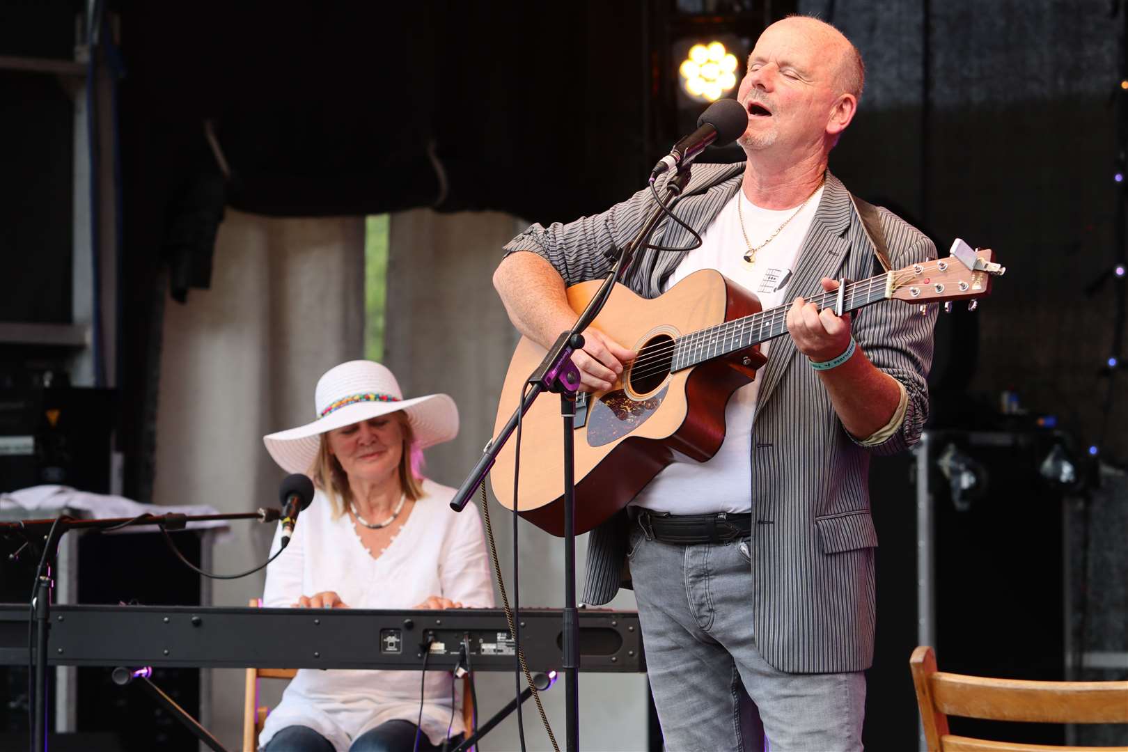 Anthony John Clarke and his wife Julia at Chickenstock, Stockbury