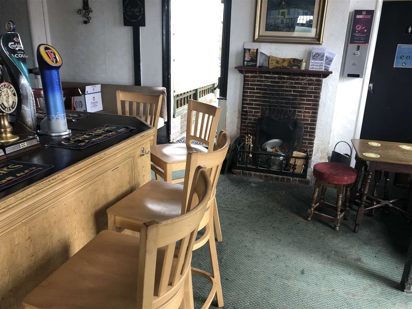 Passing trade has left the pub empty