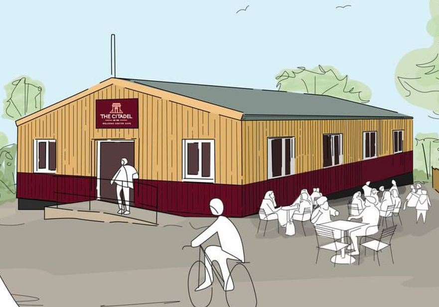 An artist's impression of the Citadel Welcome Centre CafePicture: Kanmi Olukanni