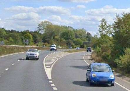 A crash happened on the A21 Sevenoaks bypass. Pic: Google