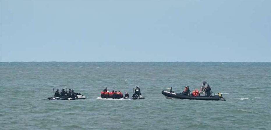 Border Force officers and vessels have been carrying out exercises to practice intercepting boats in the Channel. (Gareth Fuller/PA)