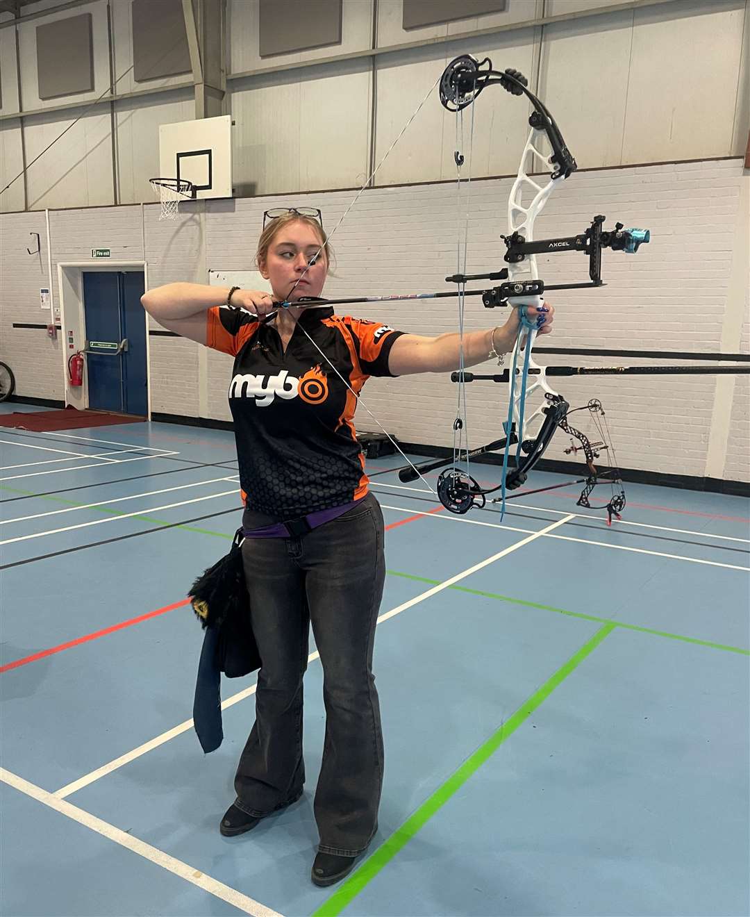 Archer Mia McGuane in training at TheSittingbourne School.