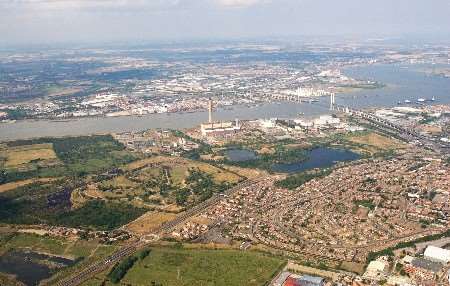 North Kent showing the Thames and the Queen Elizabeth II Bridge. Picture: Emma Hammond, Tamesis