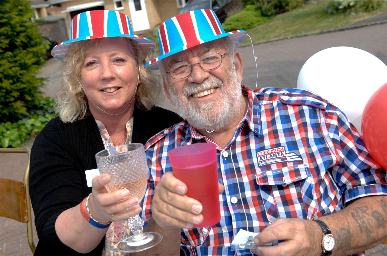 Cheers! Residents of Fielding Drive, Larkfield, toast William and Kate on their wedding in 2011