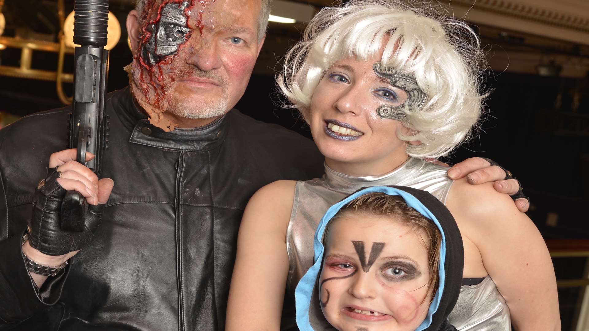 Dave Watkins and Ralph and Linsey Young from the Morbid Mask Studio at last year's Geek Fest