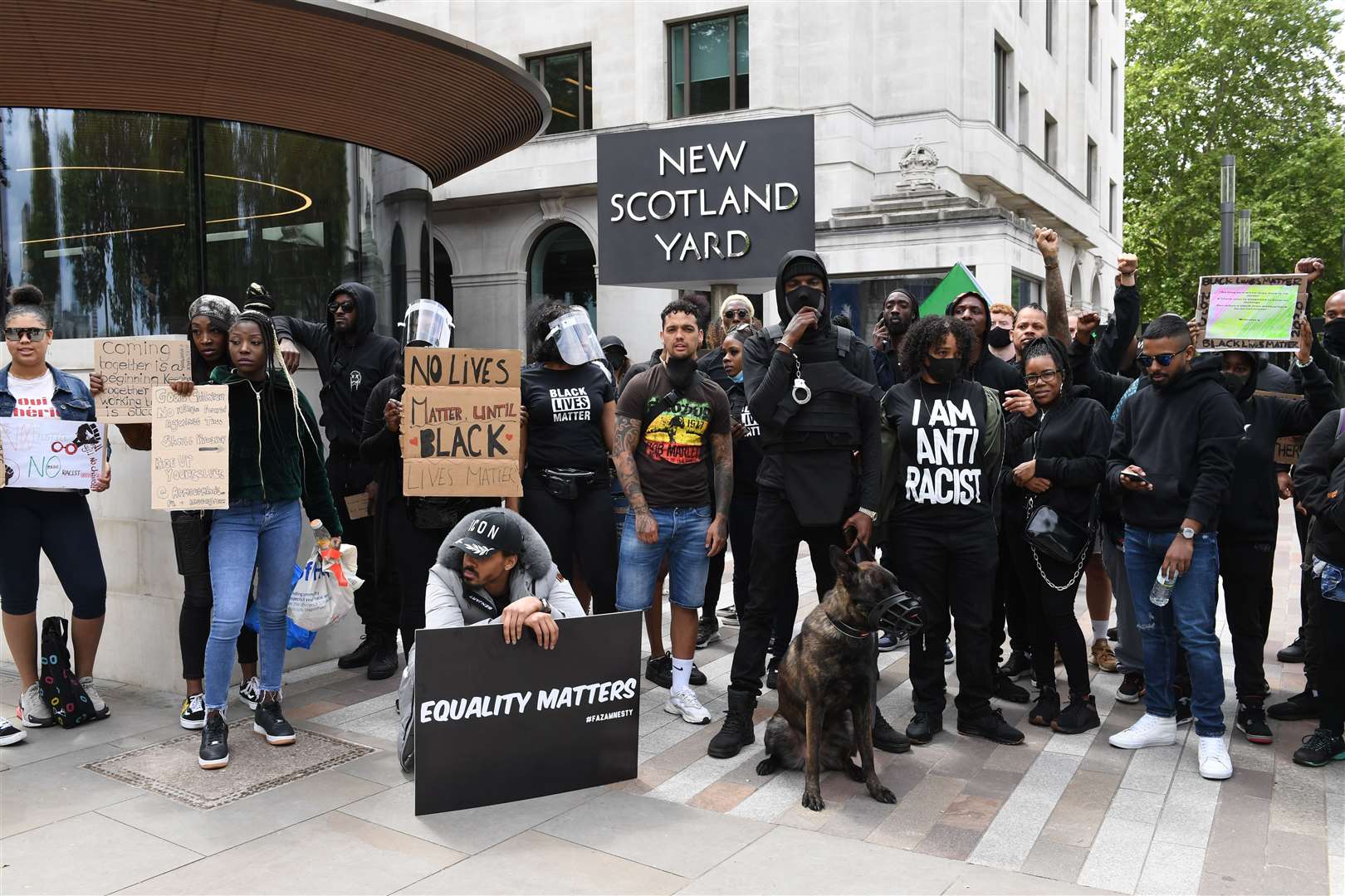 Anti-racism campaigners gather in London (Stefan Rousseau/PA)