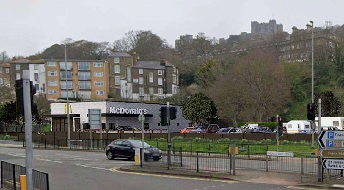 How the McDonald's could look with Dover Castle above. Picture: Scurr Architects