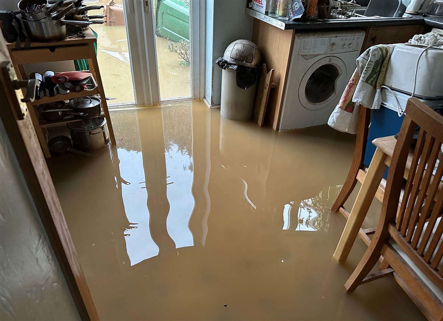 Ian Clements’ flooded home in Loughborough, Leicestershire (Ian Clements/PA)