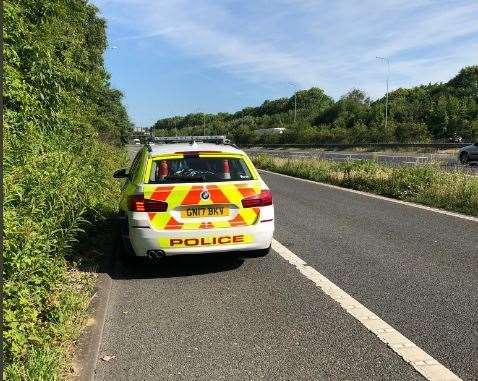 Police were called to reports of a man walking on the M2 near Rochester. Picture: Kent Police (12811661)