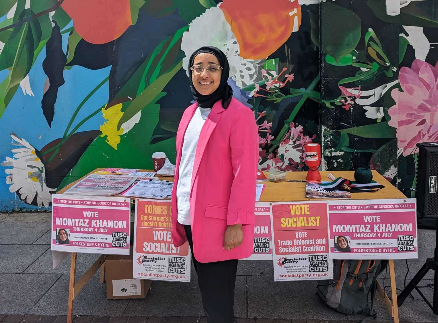 Momtaz Khanom is the Trade Union Socialist Coalition's prospective parliamentary candidate for Folkestone and Hythe. Picture: Momtaz Khanom