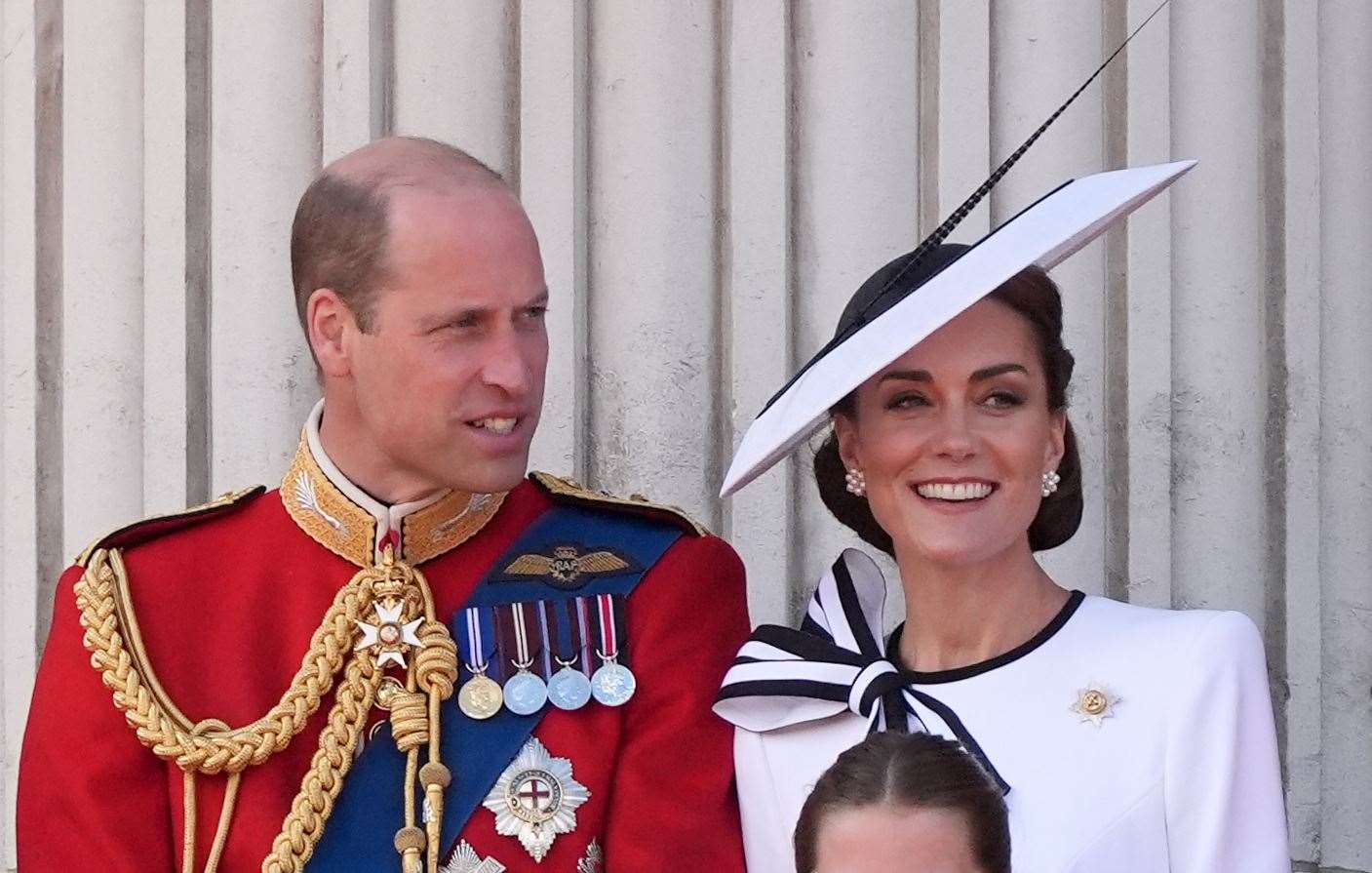 The Prince and Princess of Wales on the balcony of Buckingham Palace during Trooping the Colour celebrations (Gareth Fuller/PA)