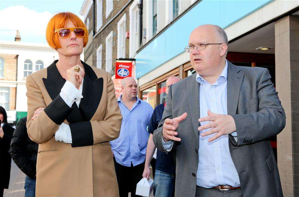 Mary Portas with Dartford council leader, Cllr Jeremy Kite.