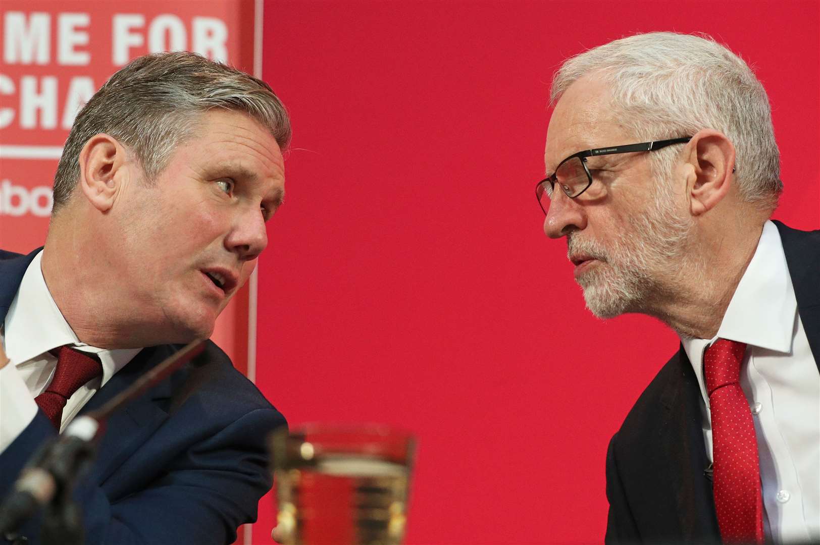 Sir Keir Starmer with Jeremy Corbyn during the 2019 General Election campaign (Jonathan Brady/PA)
