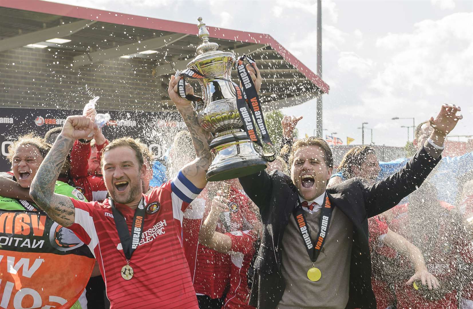 Winning promotion in 2017 was Danny Kedwell's highlight at Ebbsfleet Picture: Andy Payton