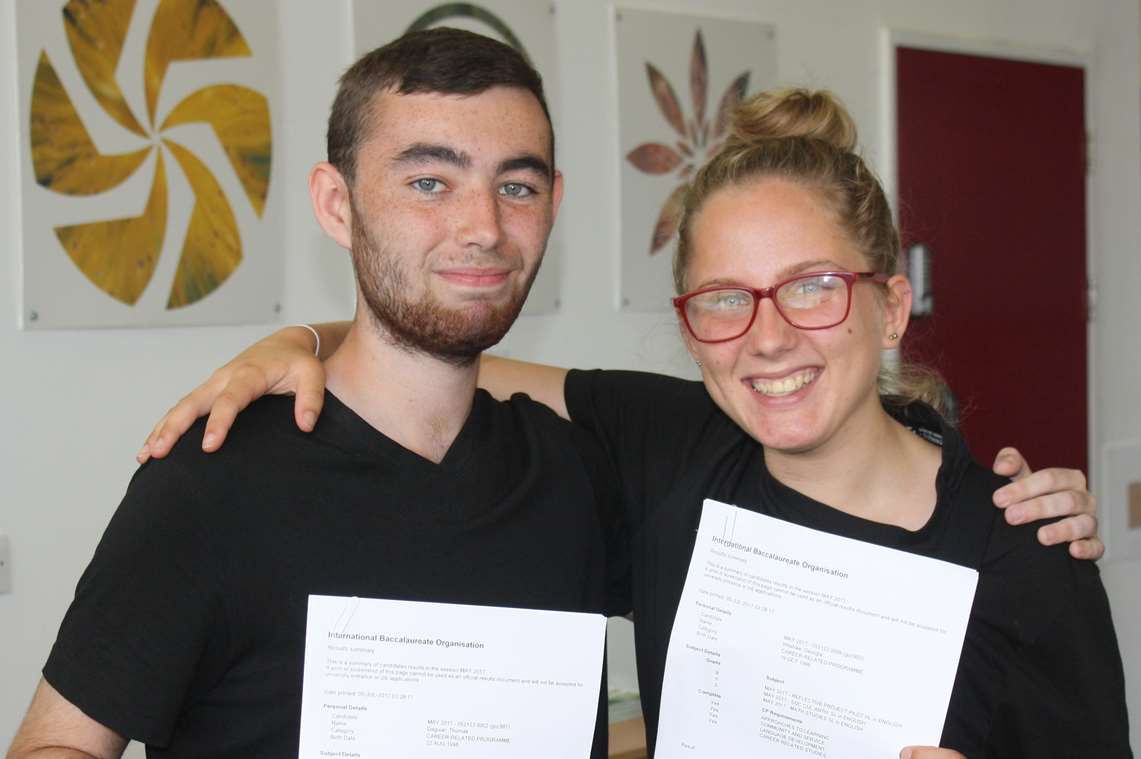 Royal Harbour Academy students Tom Daguir and Georgia Wilshaw