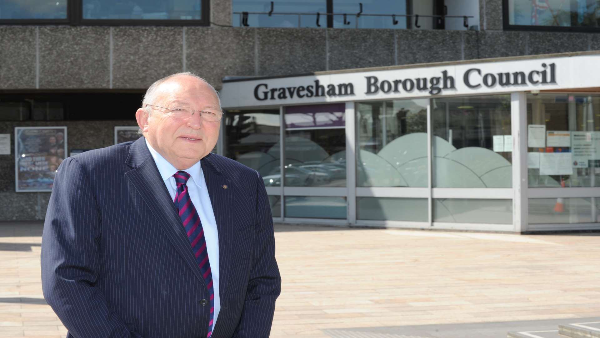 Council leader Cllr John Cubitt outside Gravesham Civic Centre