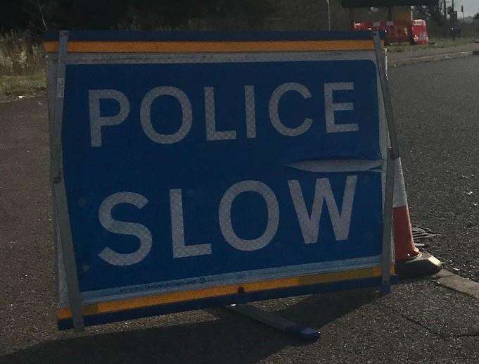 Police closed the road. Stock picture