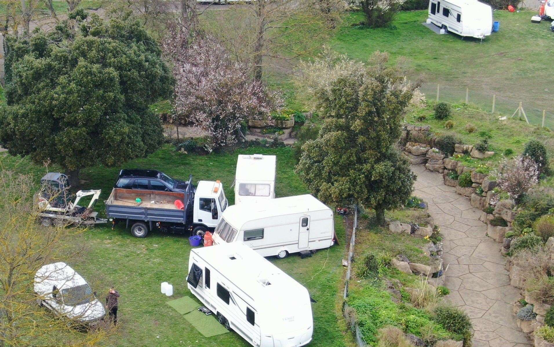 Thanet council is waiting for a court hearing to move the group. Picture: Swift Aerial Photography