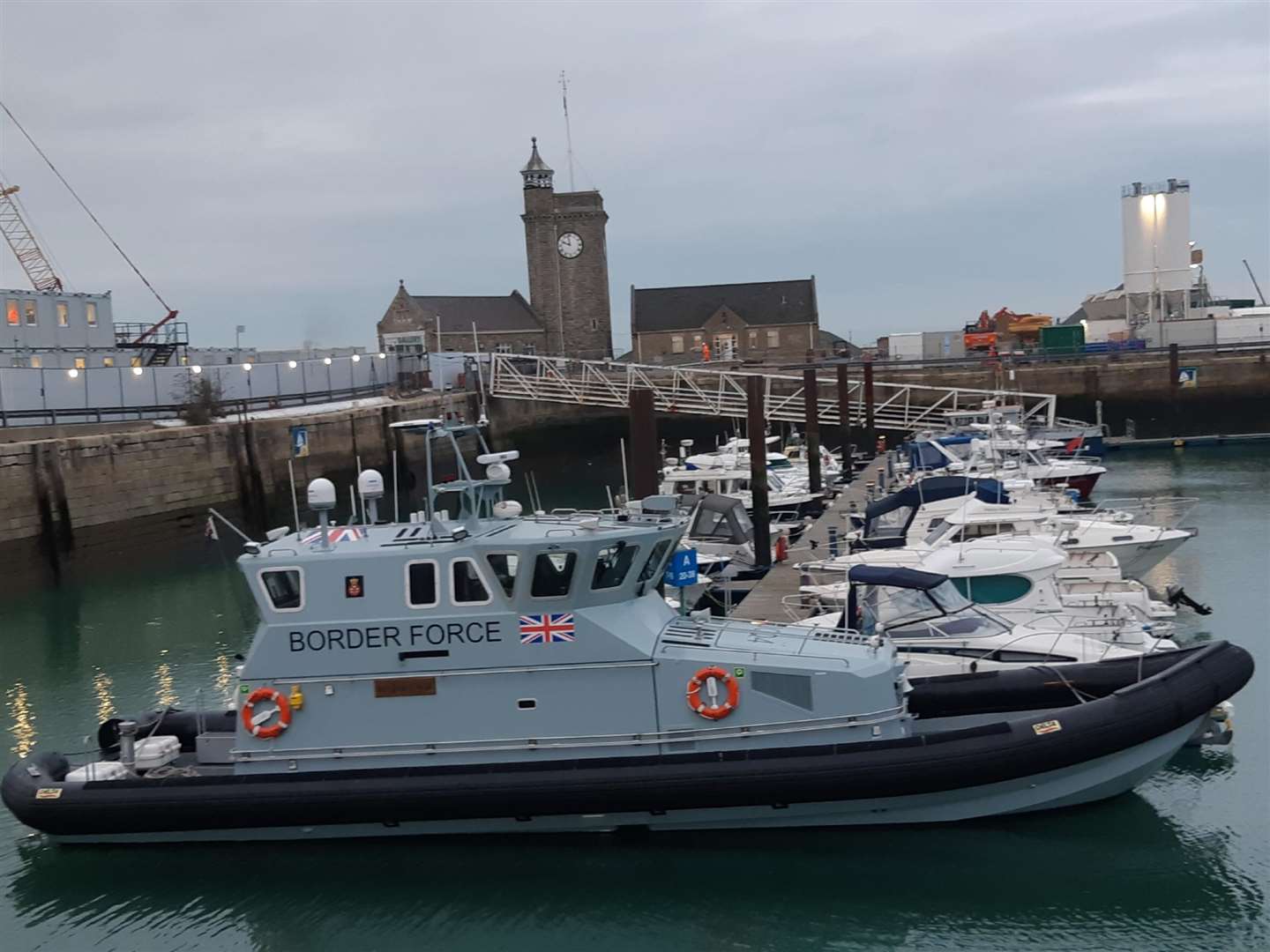 One of the Border Force boats in Dover Harbour. Picture: Sam Lennon