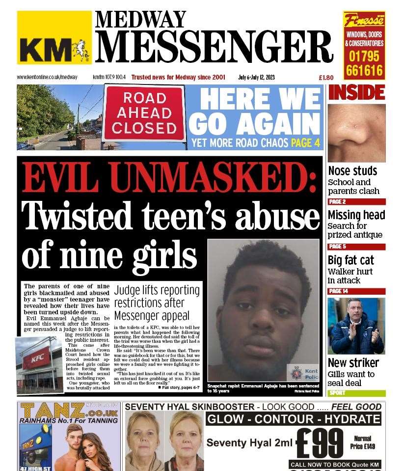 The Medway Messenger overturned a court order granting anonymity to a sex offender