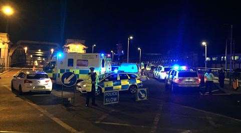 Police have cordoned-off Rochester Bridge