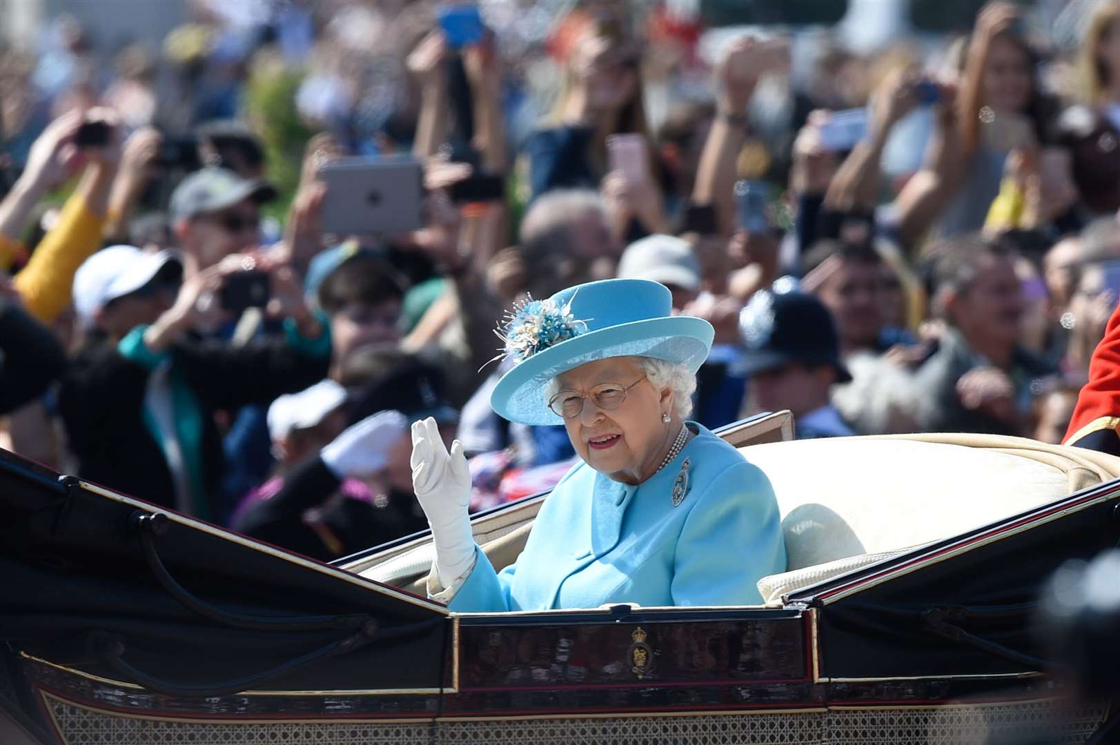 The Queen at the Trooping the Colour, celebrating her official 92nd birthday (Pete Summers/PA)