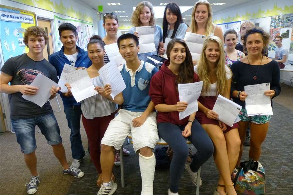 Celebrations for Dane Court Grammar School A-level students who achieved outstanding results.
