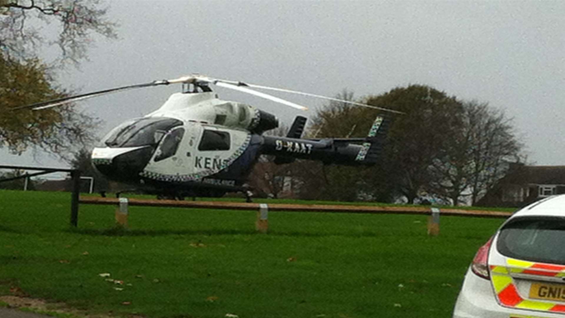 Kent air Ambulance. Stock Photo.