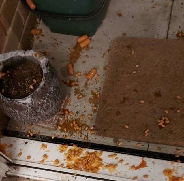 The discarded food came from a tin of Corale Baked Beans With Sausages from Aldi