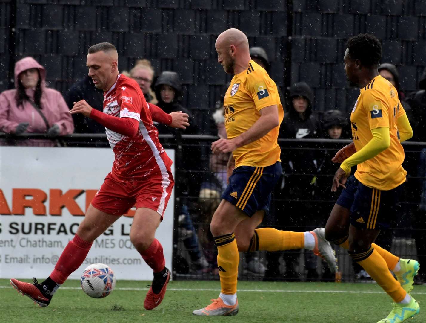 Ramsgate striker Joe Taylor in action against Woking. Picture: Barry Goodwin