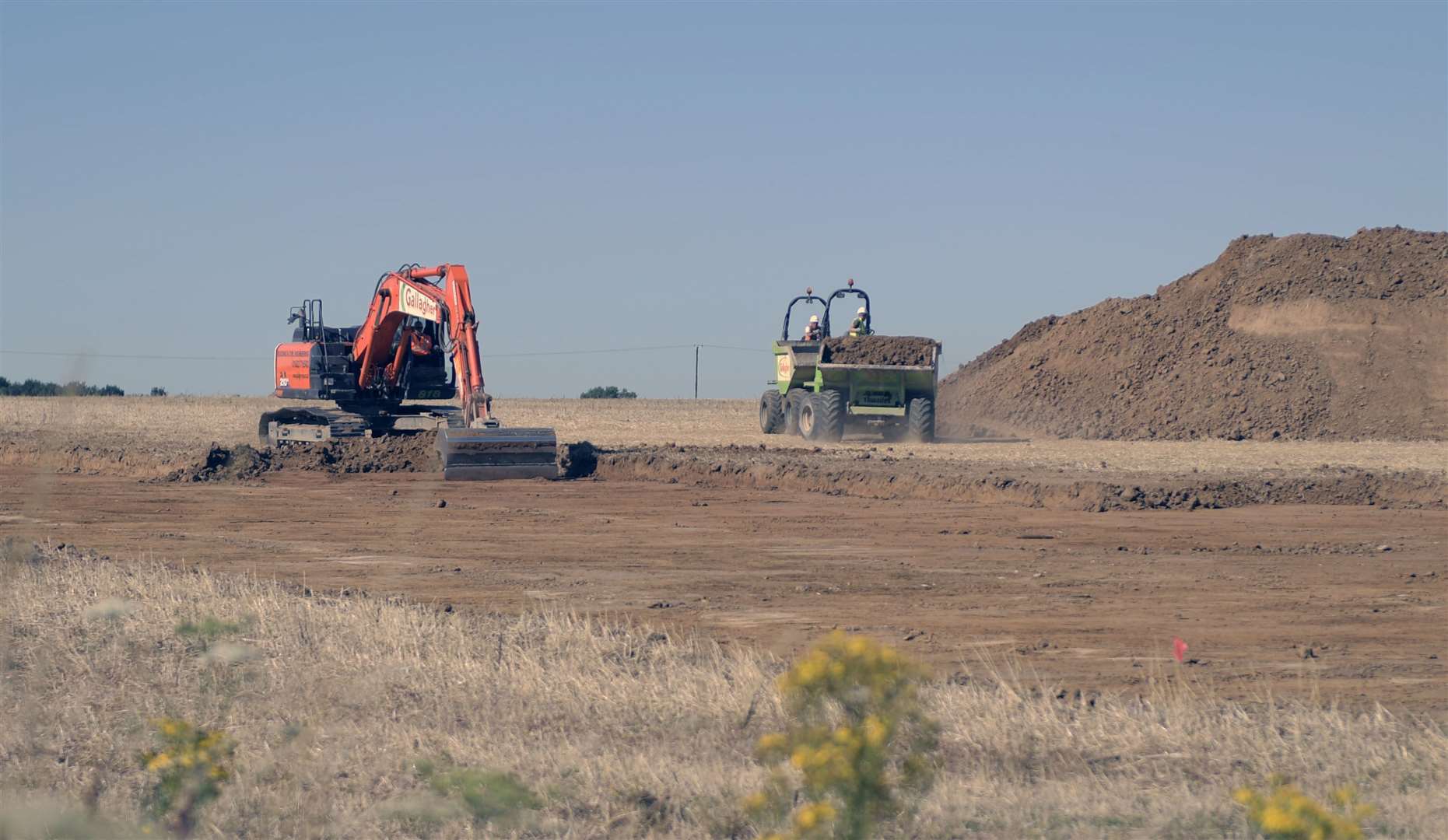 Work started on the post-Brexit lorry park development last month. Picture: Barry Goodwin