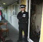 The scene at the fire-damaged flat. Picture: DAVE DOWNEY