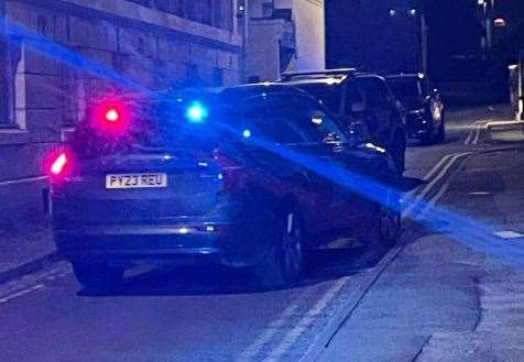 Armed officers were called to Cavendish Street, Ramsgate, last night. Picture: Connor Lang