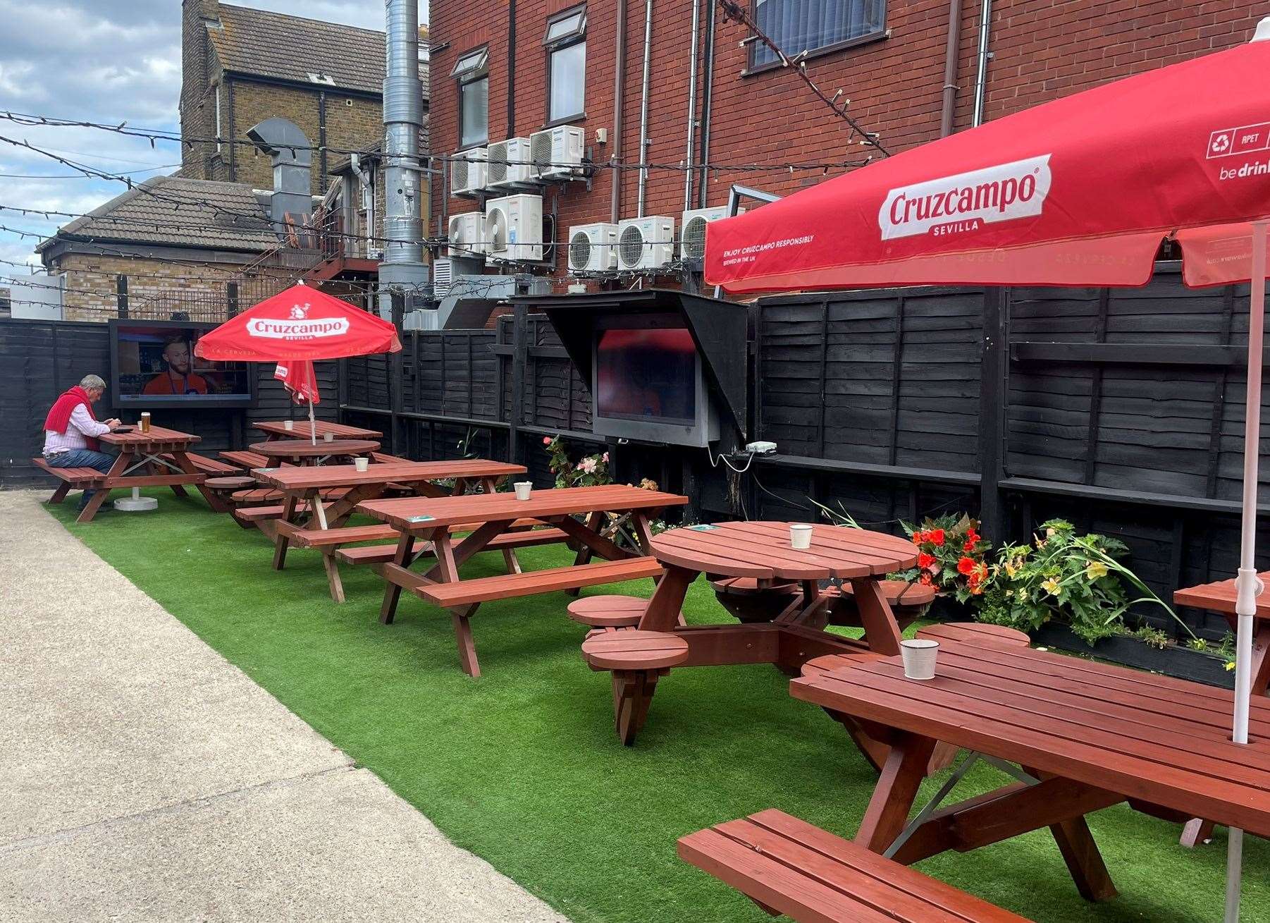 The Vineyard beer garden, Sittingbourne. Picture: Joe Crossley