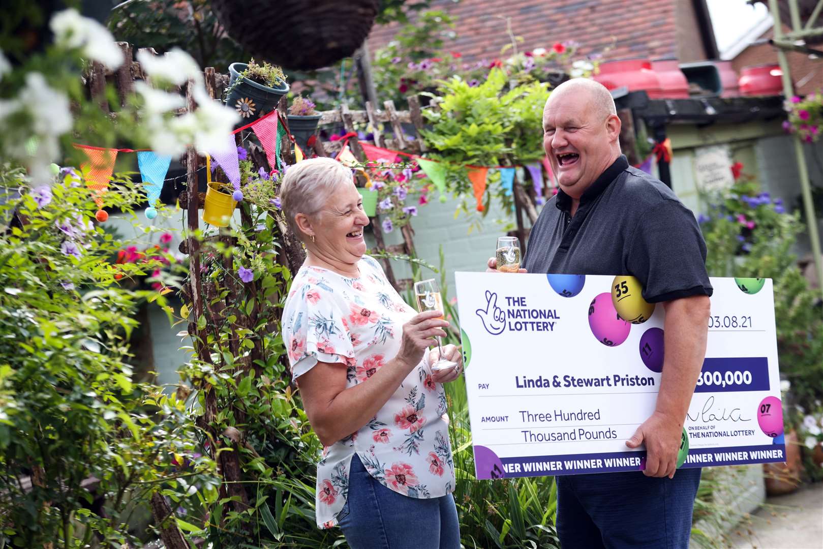 Linda and Stewart Priston of Sittingbourne have scooped £300k on a National Lottery Instant Win. Picture: National Lottery